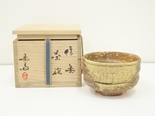 JAPANESE TEA CEREMONY / SHIGARAKI WARE TEA BOWL CHAWAN / RAKUSAI TAKAHASHI